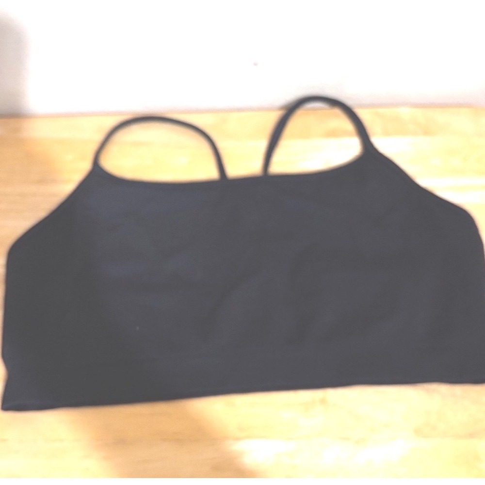 GapBody Black Seamless Bralette Large L Wireless Pullover Soft Stretch Lounge